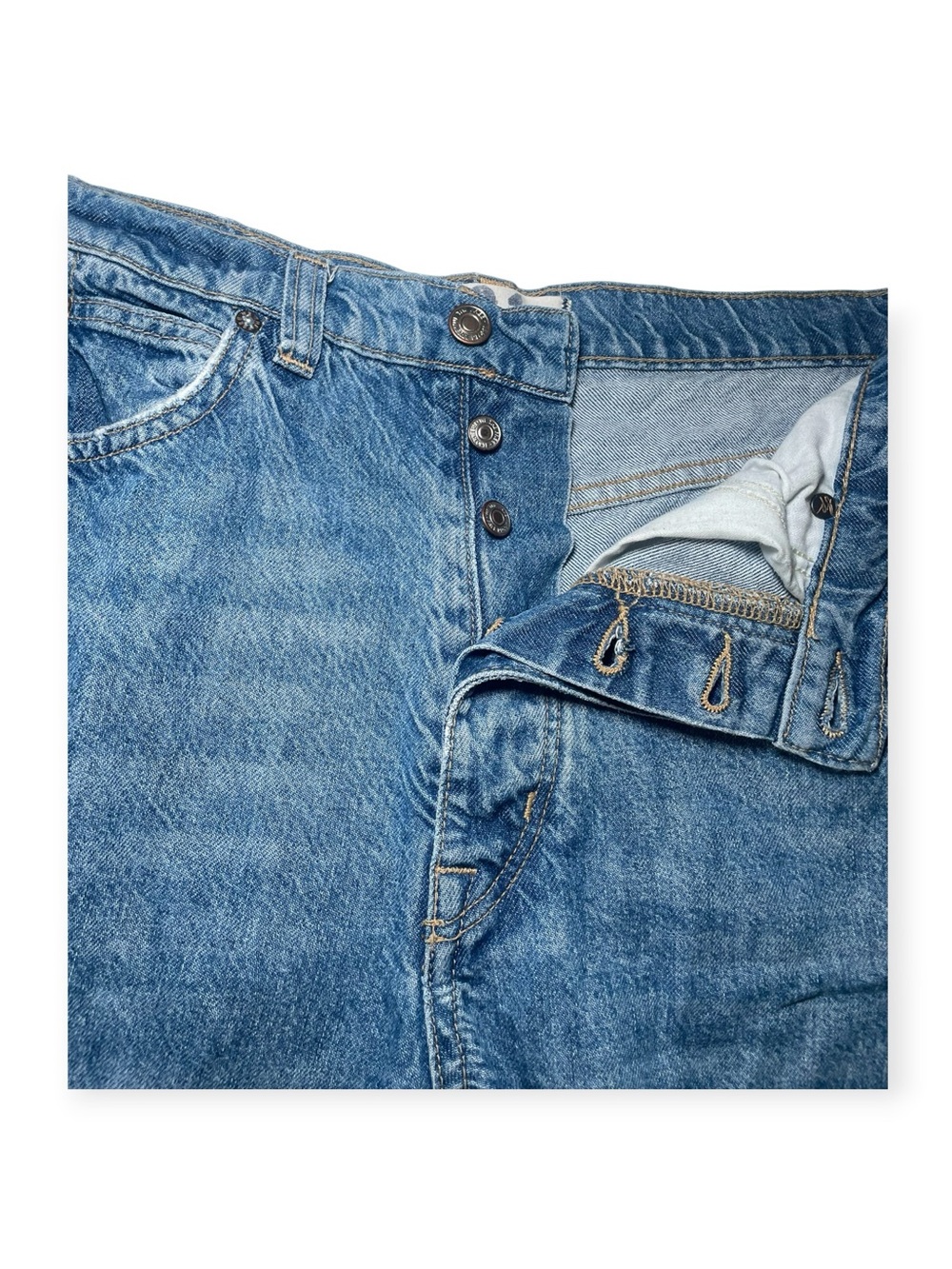 Free People We The Free Old West Slouchy Jeans Size 31 Wide Leg Denim - Picture 10 of 10